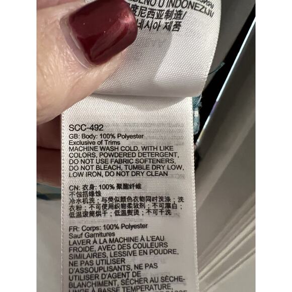 Marmot Teal Plaid Button Up Shirt Sz S Outdoor Hiking Camping - Picture 5 of 6